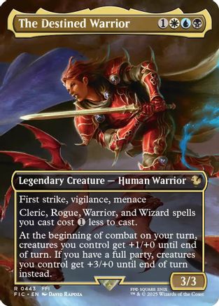 The Destined Warrior (Borderless)  [Commander: FINAL FANTASY] Foil