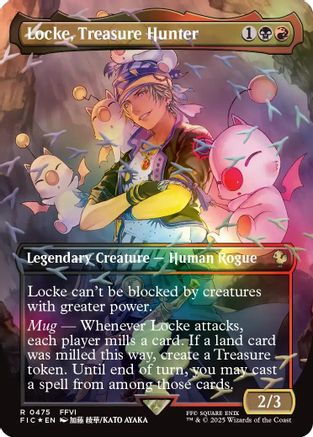 Locke, Treasure Hunter (Borderless) (Chocobo Track Foil)  [Commander: FINAL FANTASY] Foil