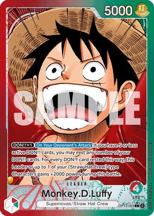 Monkey.D.Luffy (001) (Alternate Art) (OP13-001) - [Carrying On His Will] Foil