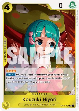 Kouzuki Hiyori (OP13-104) - [Carrying On His Will] Foil