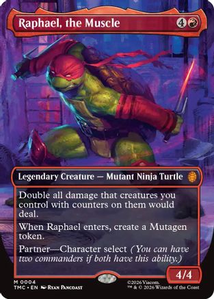 Raphael, the Muscle (0004) (Borderless)  [Commander: Teenage Mutant Ninja Turtles]