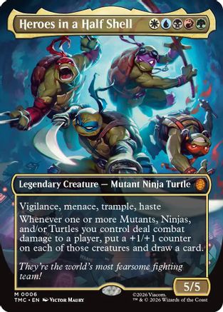 Heroes in a Half Shell (0006) (Borderless)  [Commander: Teenage Mutant Ninja Turtles]