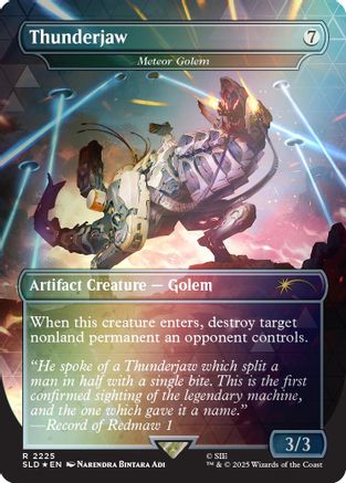 Thunderjaw - Meteor Golem (Rainbow Foil)  [Secret Lair Drop Series] Foil