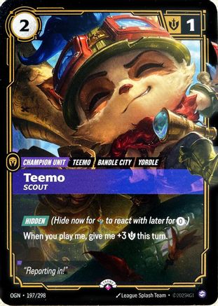 Teemo - Scout (197/298) - Riftbound - [Riftbound Promotional Cards]