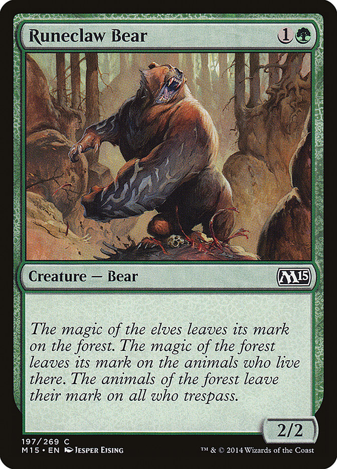 Runeclaw Bear [Magic 2015] Foil