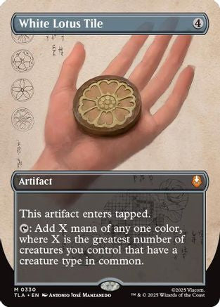 White Lotus Tile (Borderless)  [Avatar: The Last Airbender] Foil