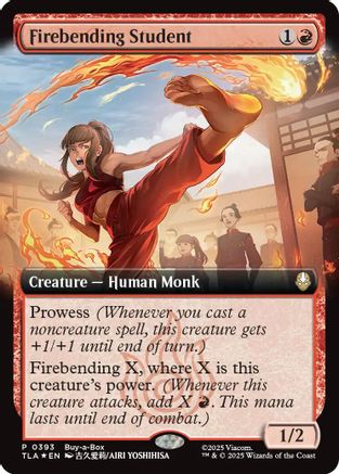 Firebending Student (Extended Art)  [Buy-A-Box Promos] Foil