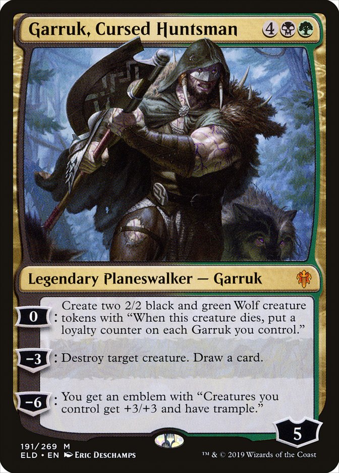 Garruk, Cursed Huntsman [Throne of Eldraine] Foil