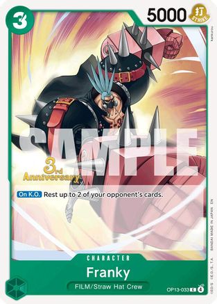 Franky (OP13-033) - [Carrying On His Will: 3rd Anniversary Tournament Cards]