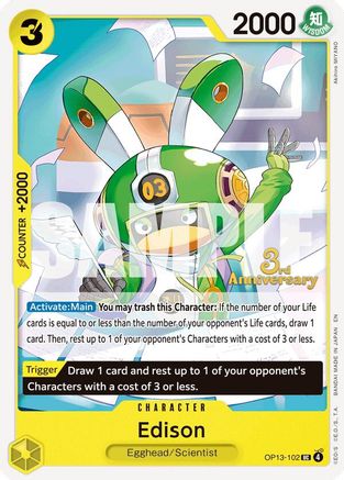 Edison (OP13-102) - [Carrying On His Will: 3rd Anniversary Tournament Cards]