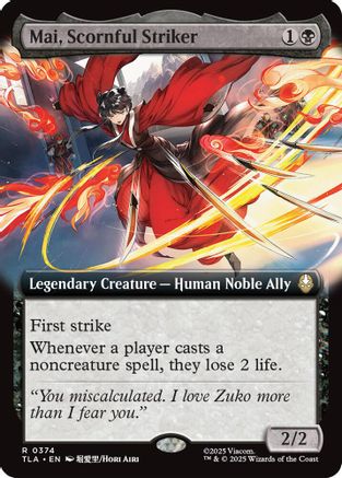 Mai, Scornful Striker (Extended Art)  [Avatar: The Last Airbender]