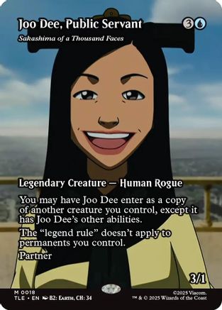 Joo Dee, Public Servant - Sakashima of a Thousand Faces (Borderless)  [Avatar: The Last Airbender: Eternal-Legal] Foil