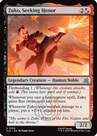 Zuko, Seeking Honor  [Avatar: The Last Airbender: Eternal-Legal]