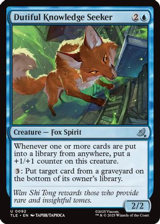 Dutiful Knowledge Seeker  [Avatar: The Last Airbender: Eternal-Legal] Foil