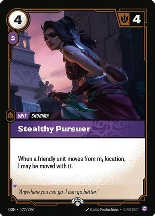 Stealthy Pursuer (177/298) - Riftbound - [Riftbound Organized Play Promotional Cards] Foil