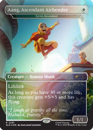 Aang, Ascendant Airbender - Serra Ascendant (Rainbow Foil)  [Secret Lair Drop Series] Foil