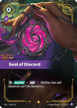 Seal of Discord (Overnumbered) (234/221) - Riftbound - [Spiritforged] Foil