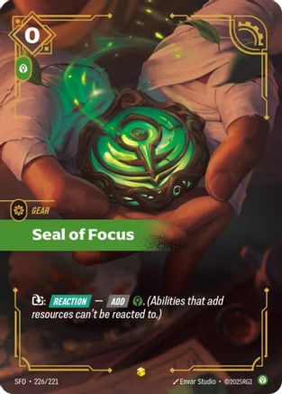 Seal of Focus (Overnumbered) (226/221) - Riftbound - [Spiritforged] Foil