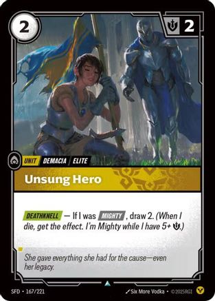 Unsung Hero (167/221) - Riftbound - [Spiritforged] Foil