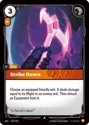 Strike Down (107/221) - Riftbound - [Spiritforged] Foil