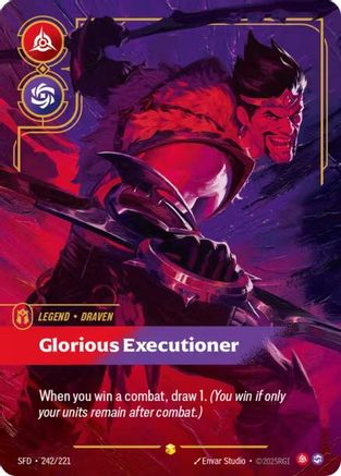 Draven - Glorious Executioner (Overnumbered) (242/221) - Riftbound - [Spiritforged] Foil