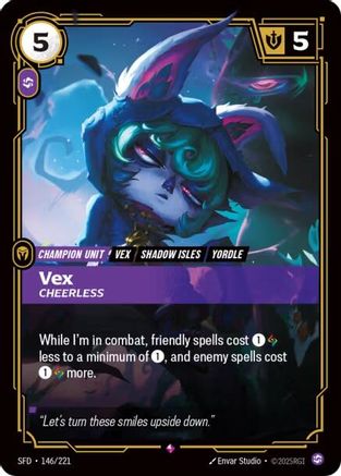 Vex - Cheerless (146/221) - Riftbound - [Spiritforged] Foil