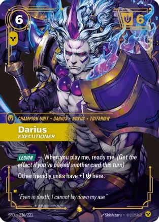 Darius - Executioner (Overnumbered) (236/221) - Riftbound - [Spiritforged] Foil