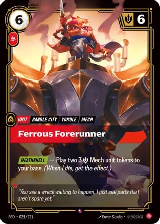 Ferrous Forerunner (021/221) - Riftbound - [Spiritforged] Foil