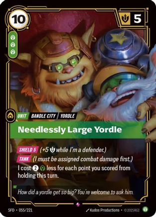 Needlessly Large Yordle (055/221) - Riftbound - [Spiritforged] Foil