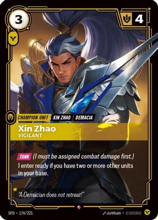 Xin Zhao - Vigilant (176/221) - Riftbound - [Spiritforged] Foil