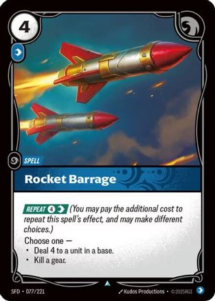 Rocket Barrage (077/221) - Riftbound - [Spiritforged] Foil