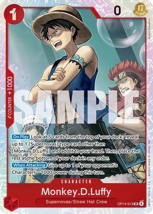Monkey.D.Luffy (OP14-013) - [The Azure Sea's Seven] Foil