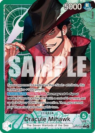 Dracule Mihawk (Alternate Art) (OP14-020) - [The Azure Sea's Seven] Foil