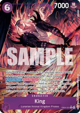 King (Alternate Art) (EB04-031) - [The Azure Sea's Seven] Foil