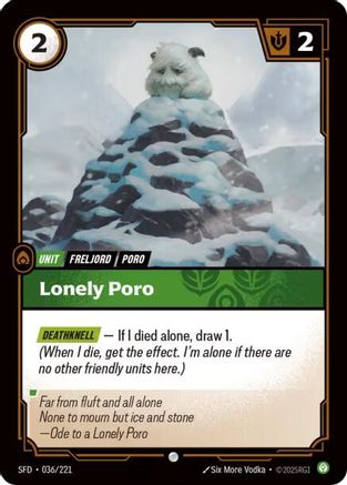 Lonely Poro (036/221) - Riftbound - [Spiritforged]