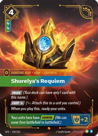 Shurelya's Requiem (192/221) - Riftbound - [Spiritforged] Foil