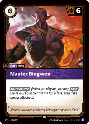 Master Bingwen (127/221) - Riftbound - [Spiritforged]