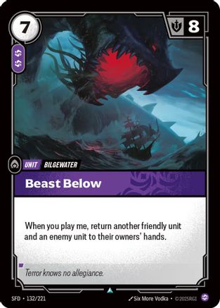 Beast Below (132/221) - Riftbound - [Spiritforged] Foil