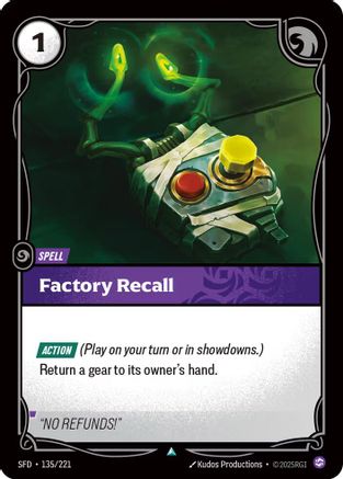 Factory Recall (135/221) - Riftbound - [Spiritforged] Foil