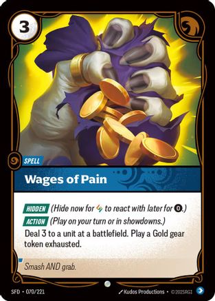 Wages of Pain (070/221) - Riftbound - [Spiritforged] Foil