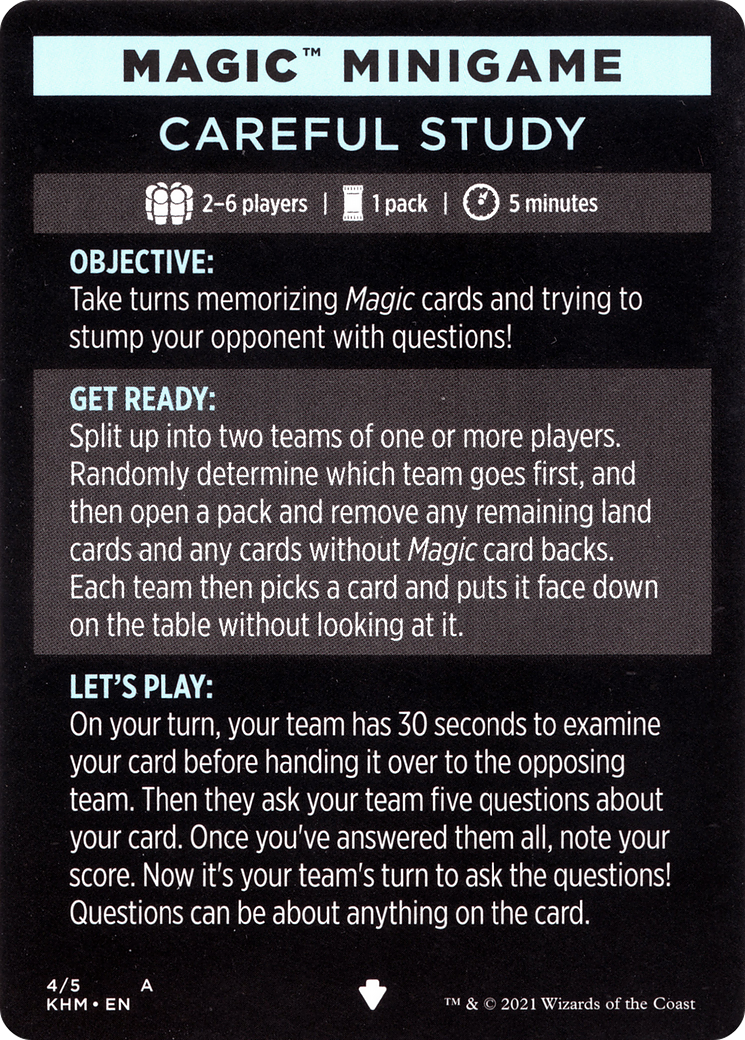 Careful Study (minigame) // Careful Study (cont'd)  [Kaldheim Minigames]