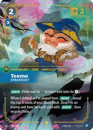 Teemo - Strategist (Overnumbered) (230/221) - Riftbound - [Spiritforged] Foil