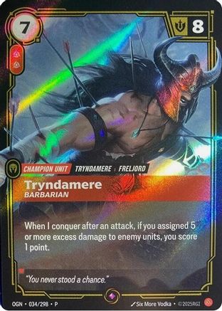 Tryndamere - Barbarian (034/298) - Riftbound - [Riftbound Organized Play Promotional Cards] Foil