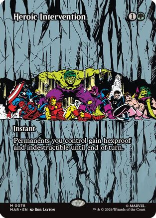 Heroic Intervention (0078) (Borderless)  [Marvel Universe Eternal-Legal] Foil