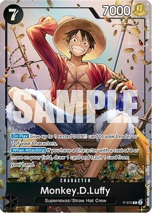 Monkey.D.Luffy (Tin Pack Set Vol. 2) (P-075) - [One Piece Promotion Cards] Foil