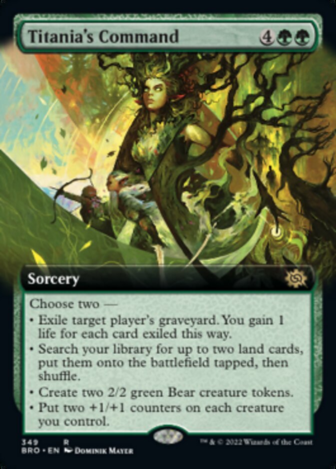 Titania's Command (Extended Art) [The Brothers' War] Foil