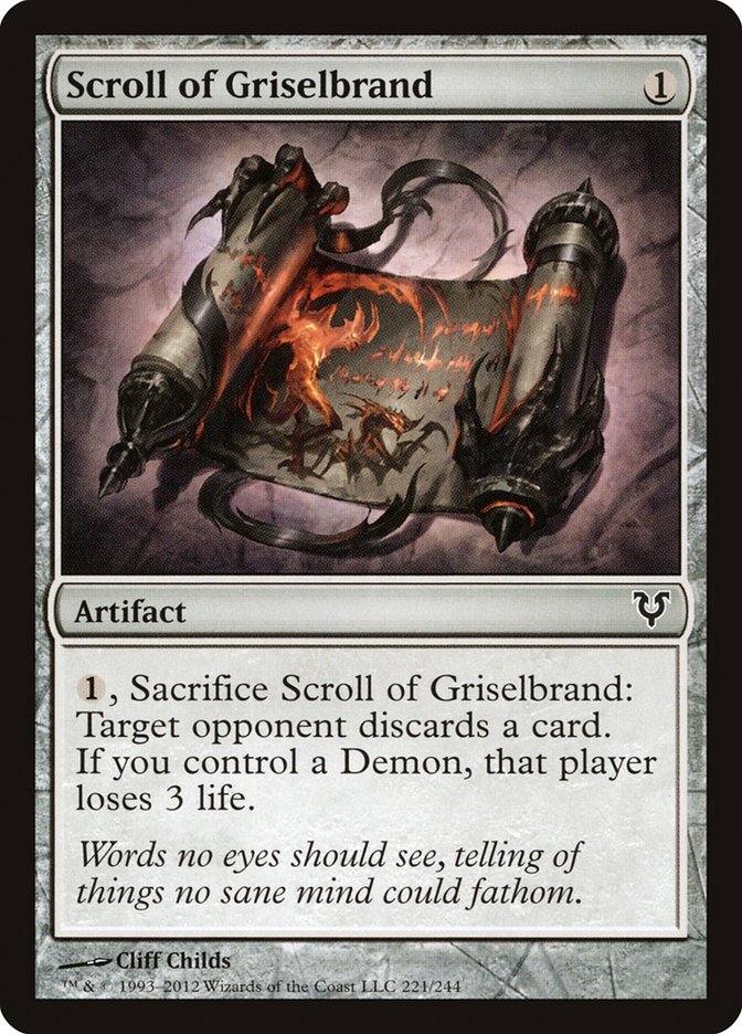 Scroll of Griselbrand [Avacyn Restored] Foil