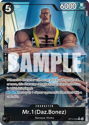 Mr. 1 (Daz.Bonez) (Alternate Art) (OP14-090) - [The Azure Sea's Seven] Foil