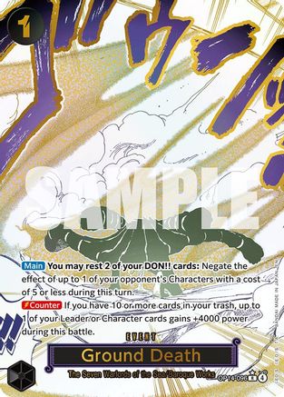 Ground Death (Alternate Art) (OP14-096) - [The Azure Sea's Seven] Foil