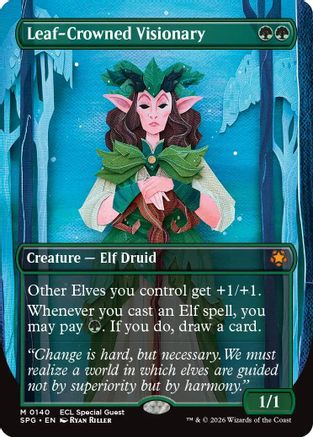 Leaf-Crowned Visionary (Borderless)  [Special Guests] Foil